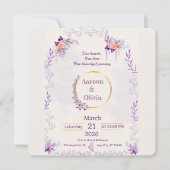 Faire-part de mariage intime et éditable pour jard (Devant)