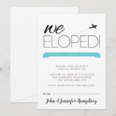 Faire-part de mariage intime et invitation à la ré (Devant / Derrière)