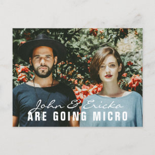 Faire-part de mariage intimiste avec photo moderne