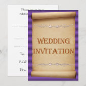 Faire-part de mariage. Invitation à un mariage (Devant / Derrière)