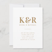 Faire-part de mariage | Invitation de monogramme d (Devant)
