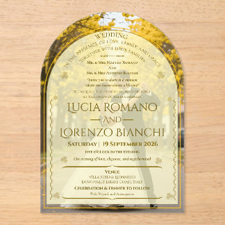 Faire-part de mariage Invitation en acrylique mini