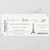 Faire-part de mariage, Invitation Mariage Paris, A (Devant / Derrière)