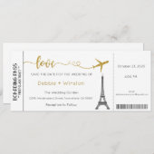 Faire-part de mariage, Invitation Mariage Paris, A (Devant / Derrière)