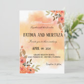 faire-part de mariage, invitation musulmane (Debout devant)