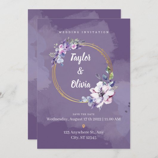 Faire-part de mariage, Invitations Acryliques (Devant / Derrière)