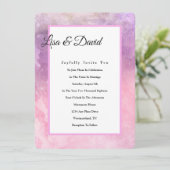 Faire-part de mariage Invitations - Aquarelle rose (Debout devant)
