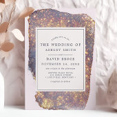 Faire-part de mariage Iridescente Purple Gold Part