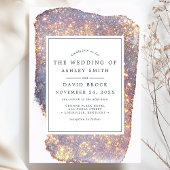 Faire-part de mariage Iridescente Purple Gold Part