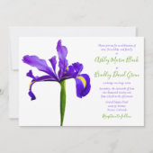 Faire-part de mariage Iris violet (Devant)