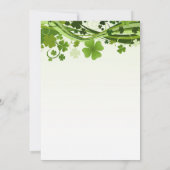 Faire-part de mariage Irish Shamrock Swirls "Save  (Dos)