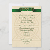 Faire-part de mariage irlandais (Dos)