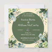 Faire-part de mariage irlandais fleuri (Devant)