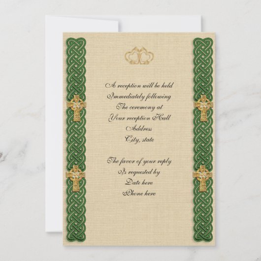 Faire-part de mariage irlandaise (Dos)