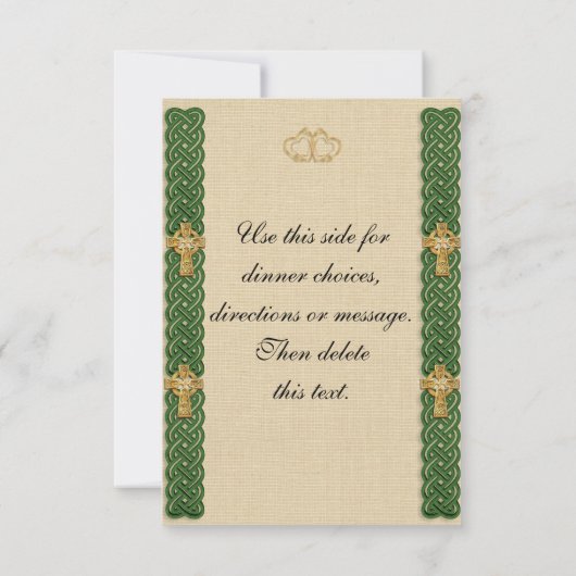 Faire-part de mariage irlandaise (Dos)