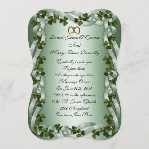Faire-part de mariage irlandaise