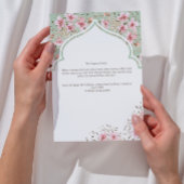 Faire-part de mariage islamique - Aquarelle Art Fl