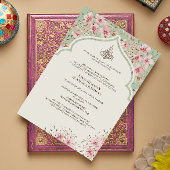 Faire-part de mariage islamique - Aquarelle Art Fl