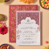 Faire-part de mariage islamique – Arche marron élé