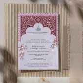 Faire-part de mariage islamique – Arche marron élé