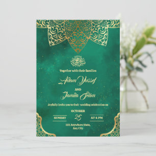 Faire-part de mariage islamique, Mariage vert émer