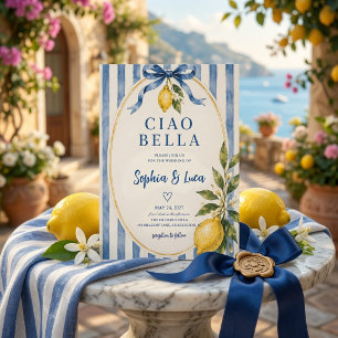 Faire-Part de Mariage Italien Luxueux Ciao Bella a
