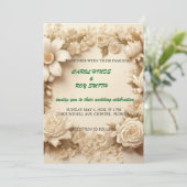 Faire-part de mariage ivoire (Debout devant)