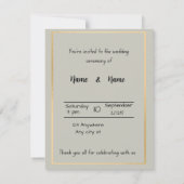 Faire-part de mariage ivoire (Dos)