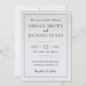 Faire-part de mariage ivoire minimaliste (Devant)