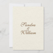 Faire-part de mariage ivoire traditionnel 5 po x 7 (Dos)
