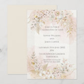 Faire-part de mariage Ivory Blossom (Devant / Derrière)