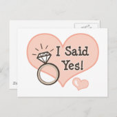 Faire-part de mariage J'ai Dit Oui (Devant / Derrière)