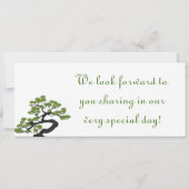 Faire-part de mariage japonais du col Green Bo Boa (Dos)