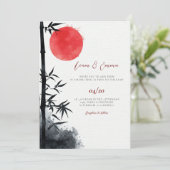 Faire-part de mariage japonais Sun Bamboo (Debout devant)