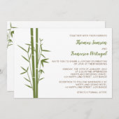 Faire-part de mariage japonaise en bambou (Devant / Derrière)