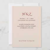 Faire-part de mariage japonaise Sakura Bamboo (Dos)