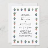 Faire-Part de Mariage Jardin avec Plantes en Pot (Devant)