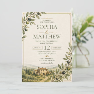 Faire-part de mariage Jardin d'oliviers toscan | I