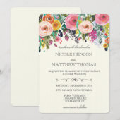 Faire-part de mariage Jardin Floral (Devant / Derrière)