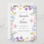 Faire-Part de Mariage Jardin Pastel (Devant)