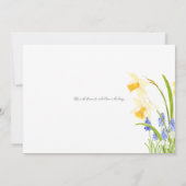 Faire-part de mariage jardin ressort aquarelle (Dos)