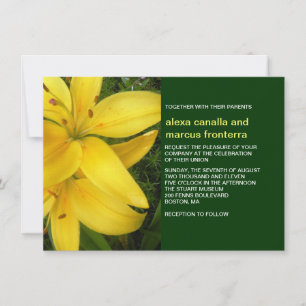 Faire-part de mariage jaune