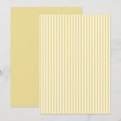 Faire-part de mariage jaune beurre moderne (Devant / Derrière)