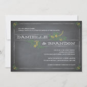 Faire-part de mariage Jaune Chalkboard (Devant)