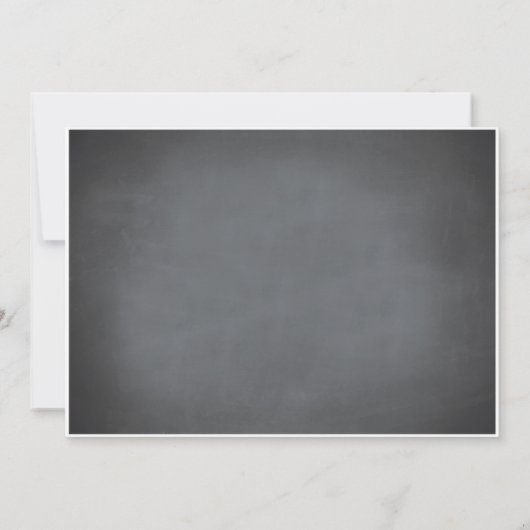 Faire-part de mariage Jaune Chalkboard (Dos)