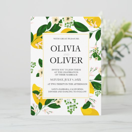 faire-part de mariage jaune citron faire-part de m (Debout devant)