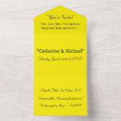 Faire-Part de Mariage Jaune Clair – Design Minimal (À l'intérieur)