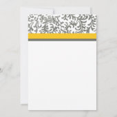 Faire-part de mariage jaune et gris (Dos)