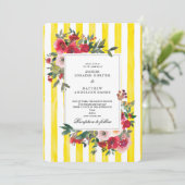 Faire-part de mariage jaune flambant (Debout devant)