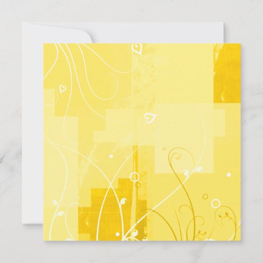 Faire-part de mariage Jaune Moderne (Dos)